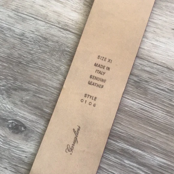 Garuglier’s leather belt XL maroon purple stones silver buckle made in … - Picture 11 of 17